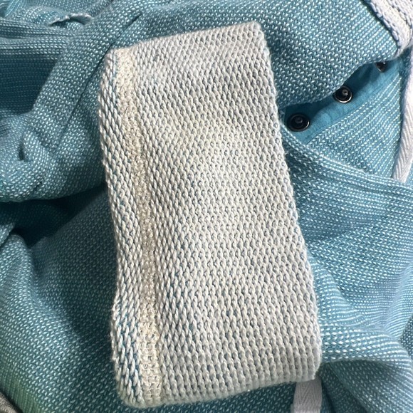 Soft Surroundings‎ Just Beachy French Terry Cloth Pullover Hooded Sweatshirt L - Picture 8 of 9